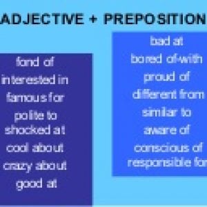 adjectivepreposition